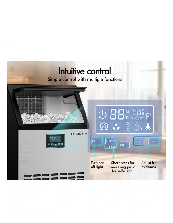 Commercial Ice Maker Machine 45-60kg in Stainless Steel image 3