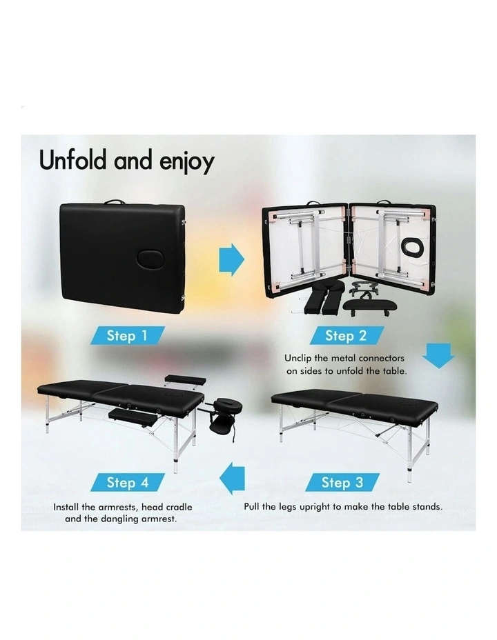 Portable Massage Table 55cm in Black image 4
