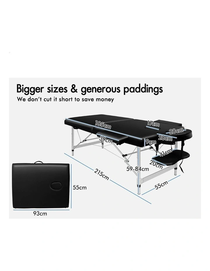 Portable Massage Table 55cm in Black image 5