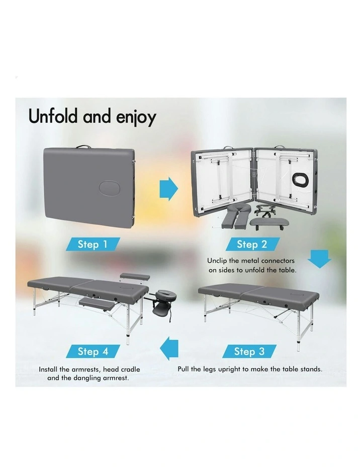 Portable Massage Table 55cm in Grey image 4