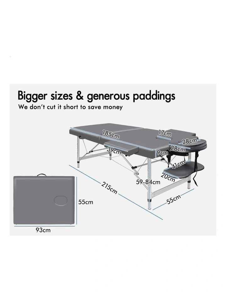 Portable Massage Table 55cm in Grey image 5