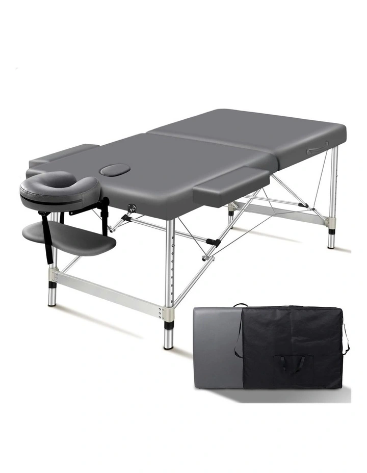 2 Fold Massage Table 75cm in Grey image 1