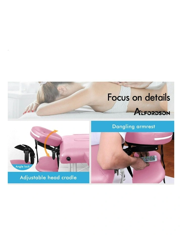 Portable Massage Table 75cm in Pink image 6