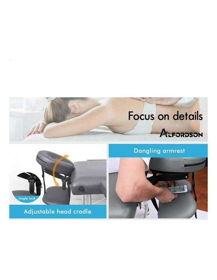 3 Fold Massage Table 65cm in Grey image 6