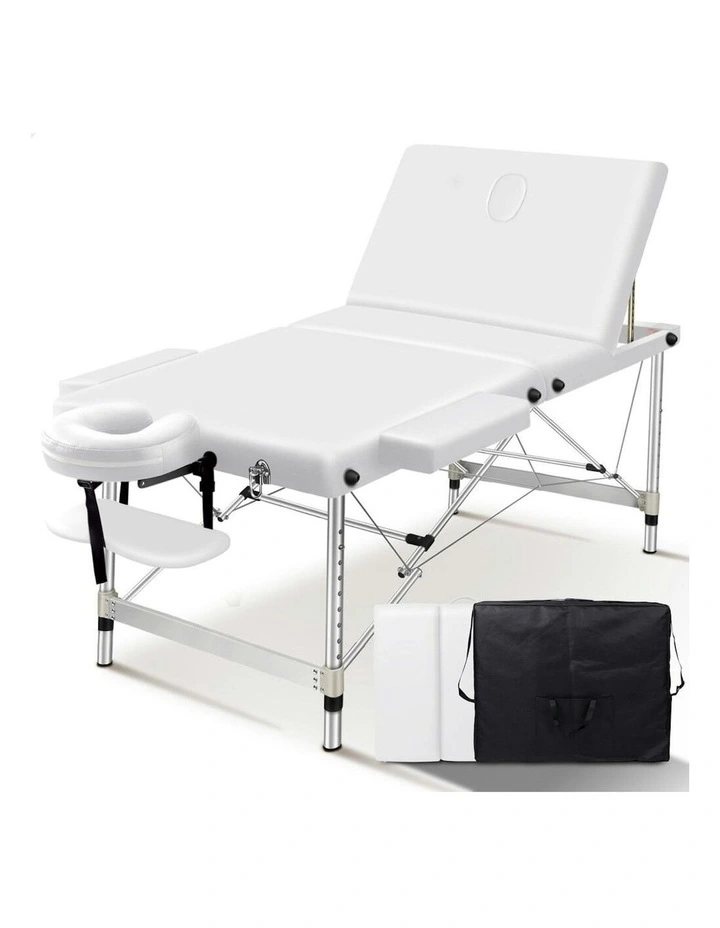 3 Fold Massage Table 65cm in White image 1