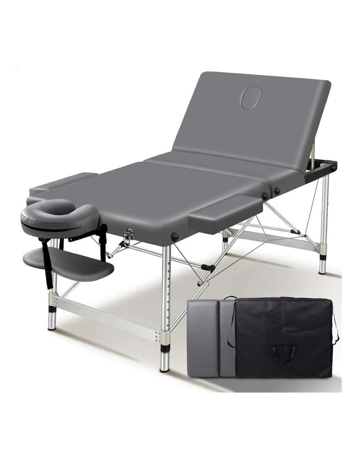 3 Fold Massage Table 75cm in Grey image 1