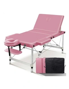 3 Fold Massage Table 75cm in Pink