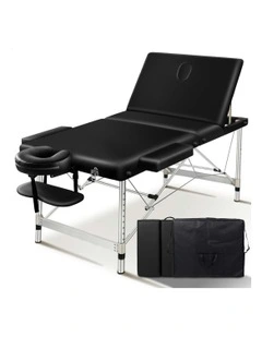 3 Fold Massage Table 85cm in Black