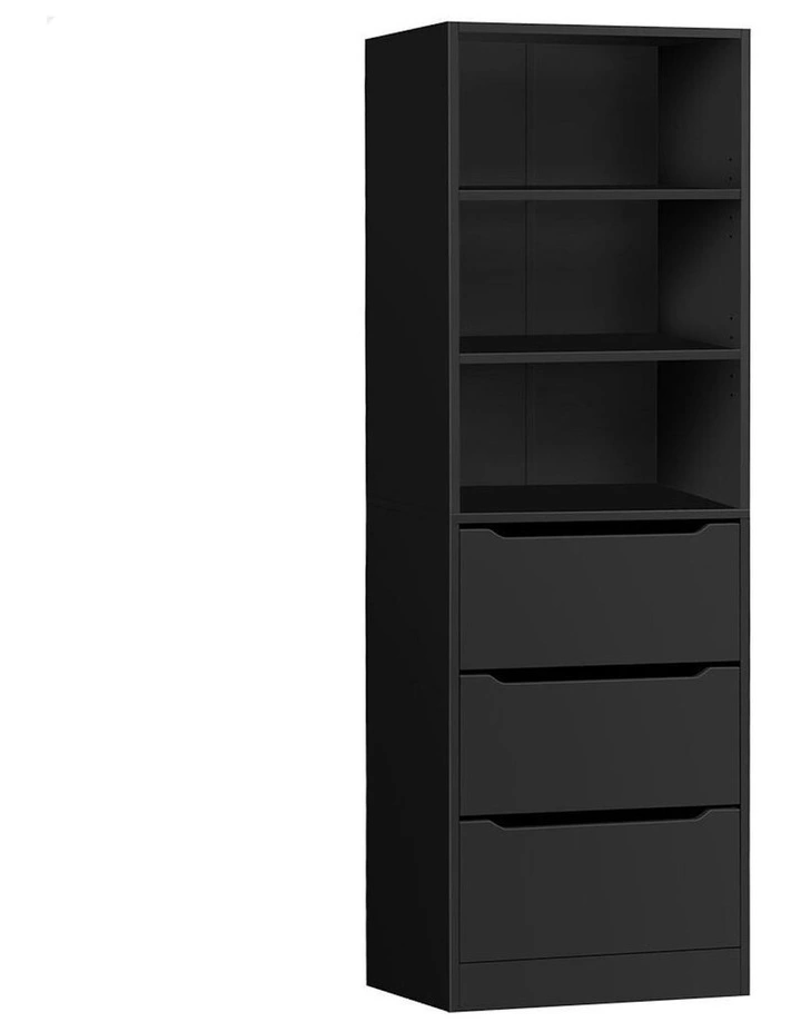 3 Drawers Office Storage Cabinet in Black image 1