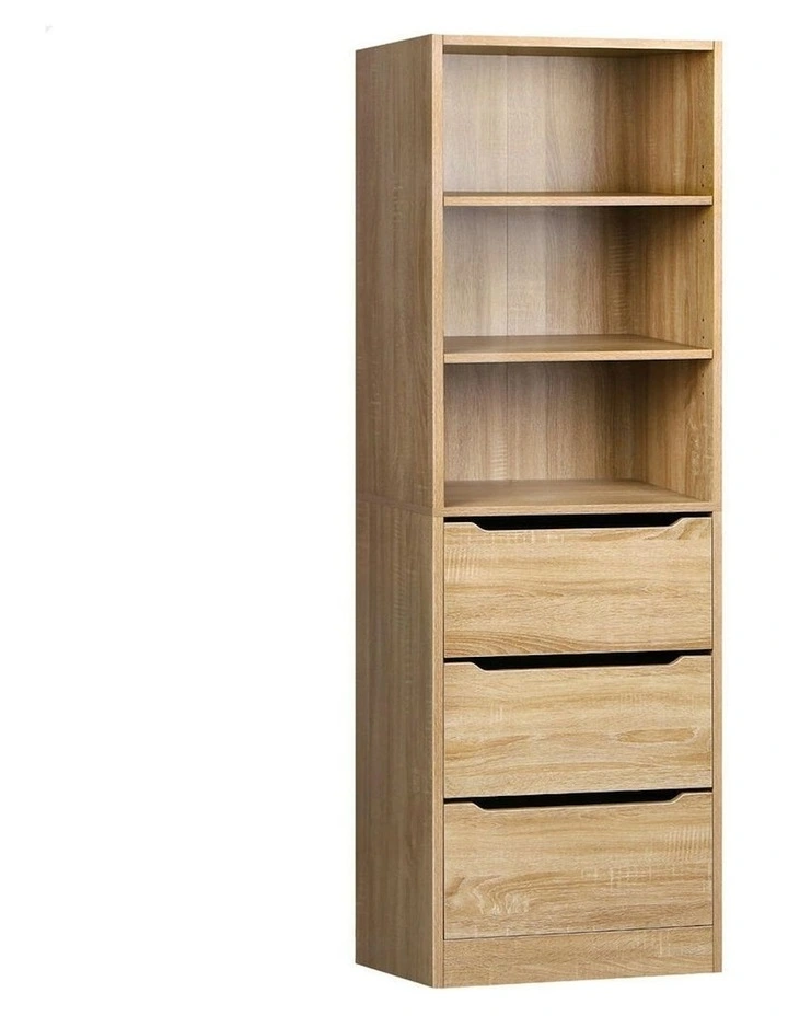 3 Drawers Office Storage Cabinet in Wood image 1