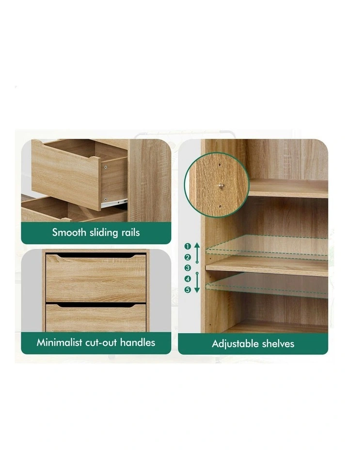 3 Drawers Office Storage Cabinet in Wood image 5