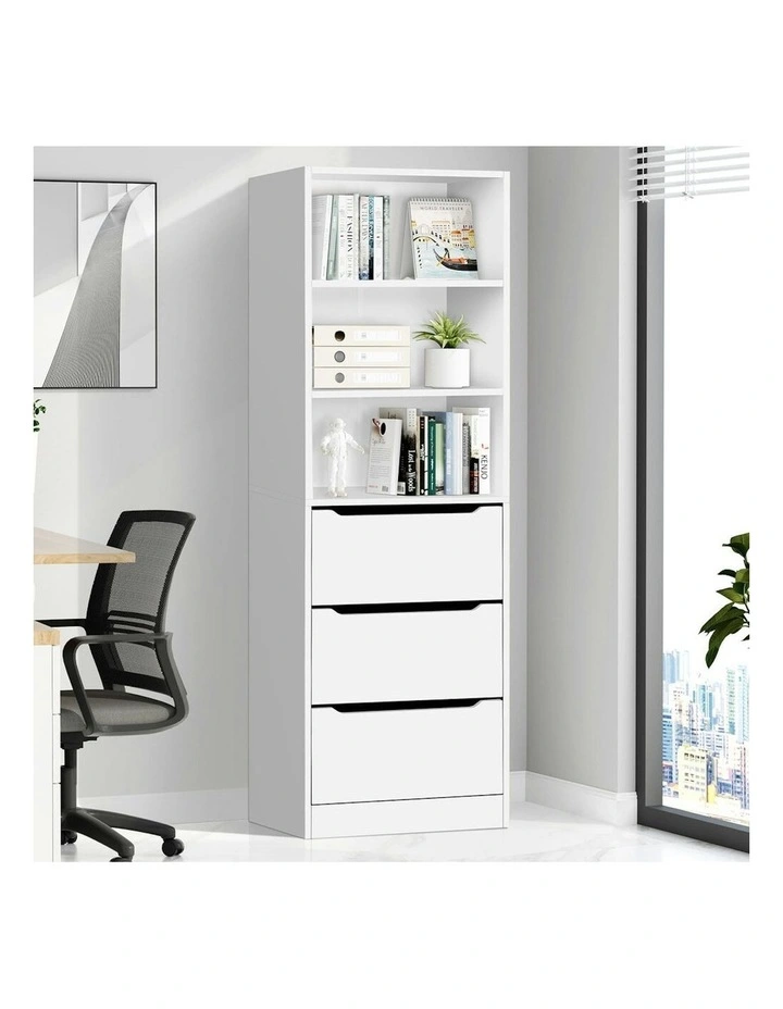 3 Drawers Office Storage Cabinet in White image 2