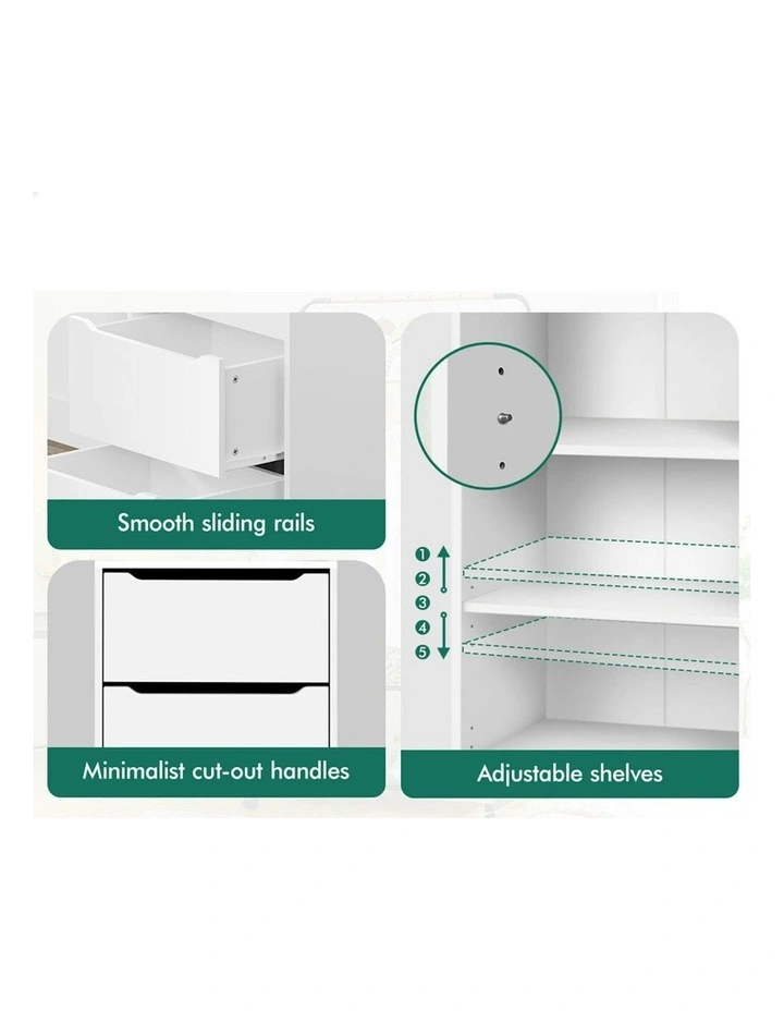 3 Drawers Office Storage Cabinet in White image 5