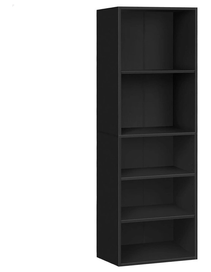 Office Storage Cabinet 5 Shelves Bookcase in Black image 1