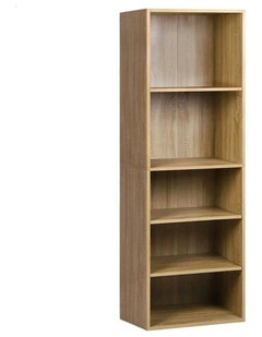 Office Storage Cabinet 5 Shelves Bookcase in Wood