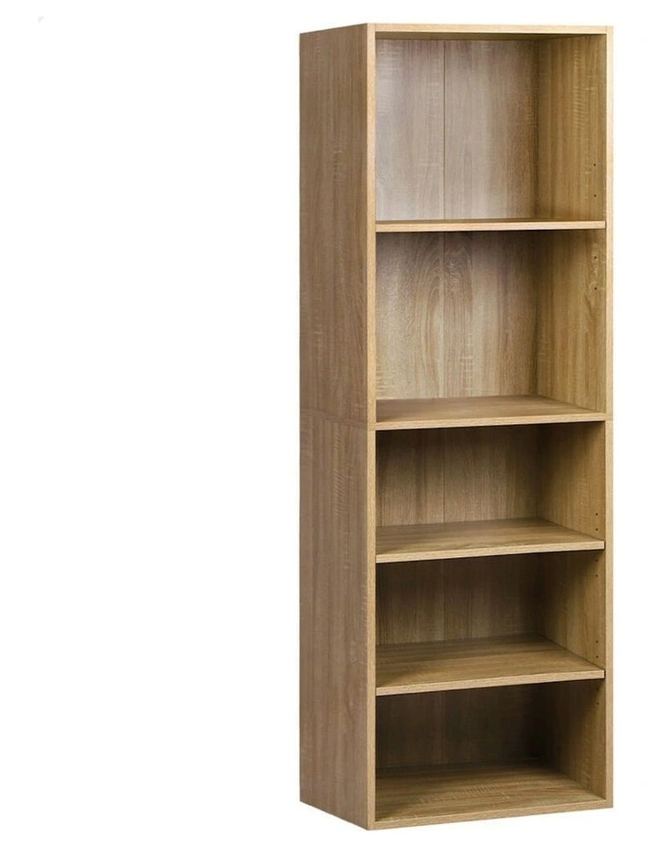 Office Storage Cabinet 5 Shelves Bookcase in Wood image 1