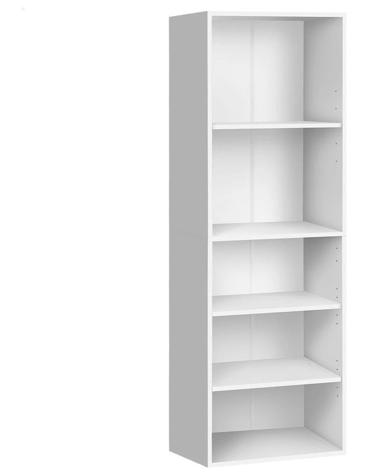 Office Storage Cabinet 5 Shelves Bookcase in White image 1