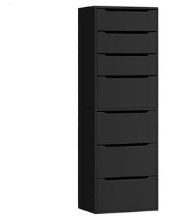 7 Drawers Office Storage Cabinet in Black