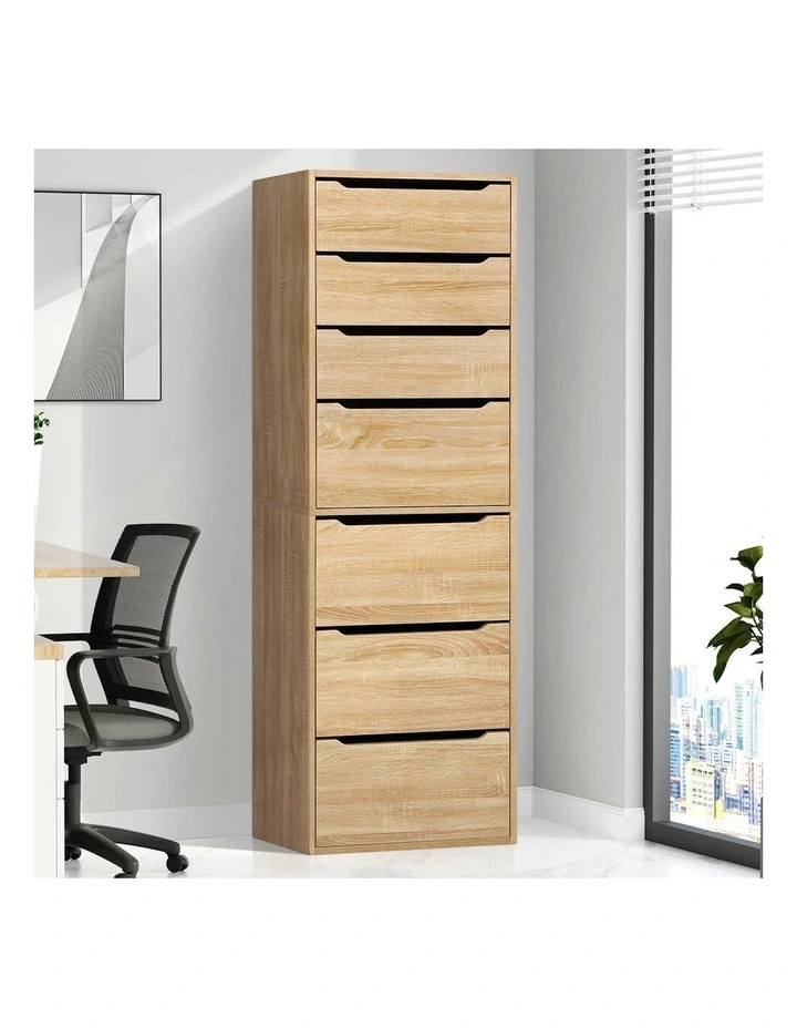 7 Drawers Office Storage Cabinet in Wood image 2