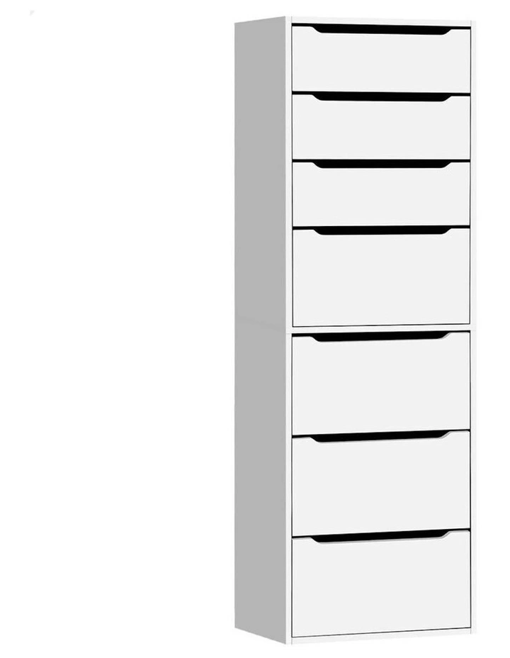 7 Drawers Office Storage Cabinet in White image 1