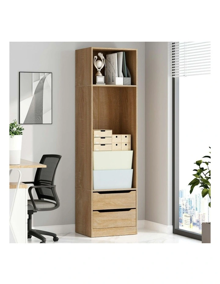 2 Drawers Office Storage Cabinet in Wood image 2