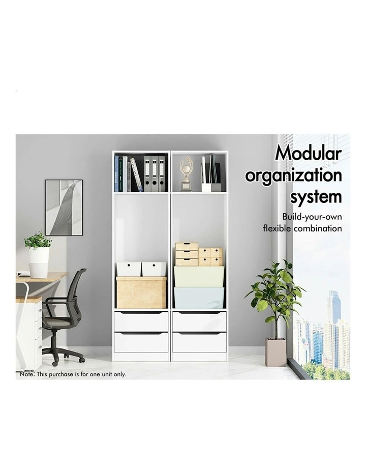 2 Drawers Office Storage Cabinet in White image 3