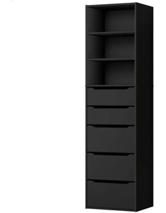 5 Drawers Office Storage Cabinet in Black