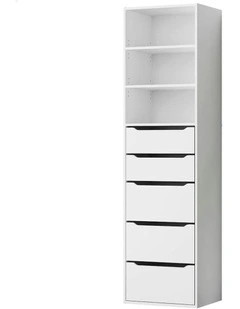 5 Drawers Office Storage Cabinet in White