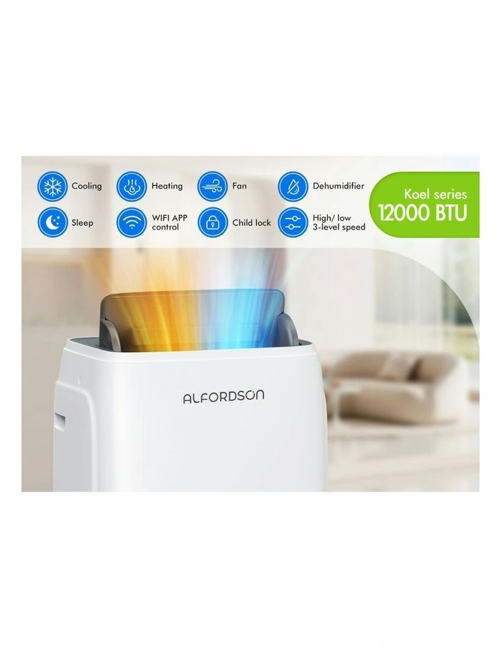5-in-1 Cool&Heat Dehumidifier Fan Portable Air Conditioner 14000BTU in Assorted image 3