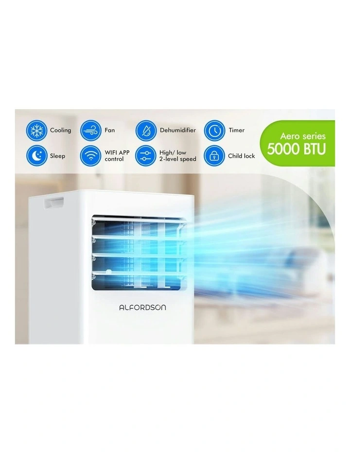 Cooling Fan 4-in-1 Dehumidifier Wi-Fi Portable Air Conditioner 5000BTU in White image 3