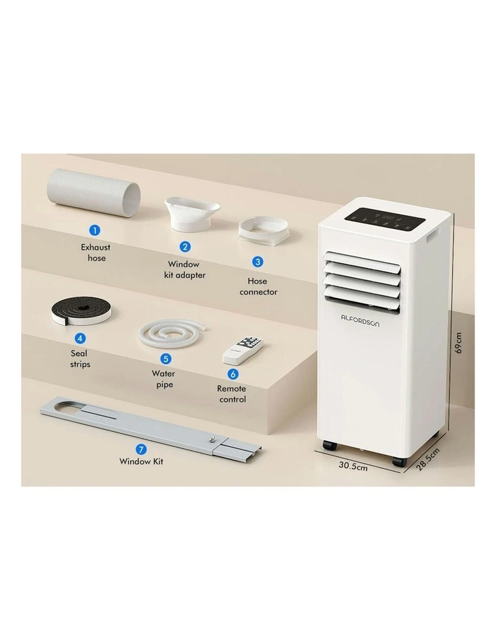 Cooling Fan 4-in-1 Dehumidifier Wi-Fi Portable Air Conditioner 5000BTU in White image 5