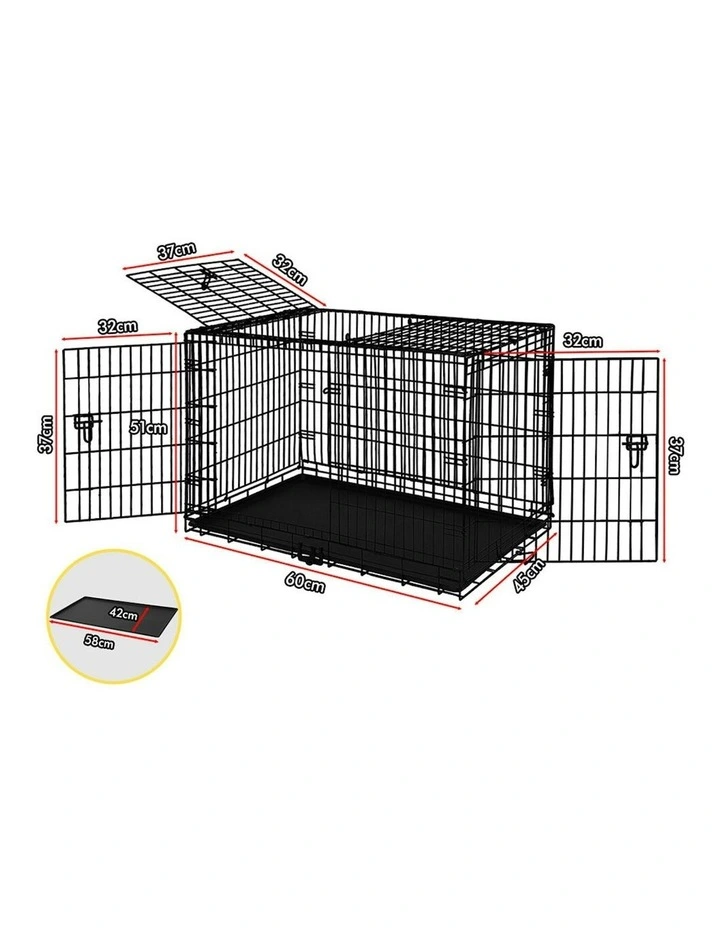 Large 8 Panel Fence Dog Cage 24 Inch in Black image 6