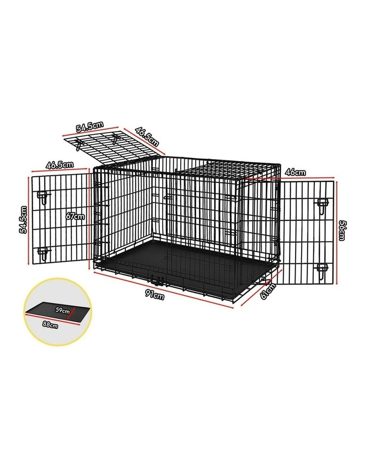 Large Dog Cage 36 Inch in Black image 6