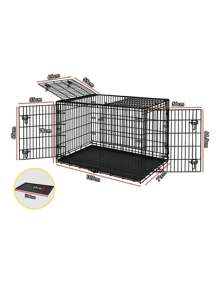 Large Dog Cage 42 Inch in Black image 6