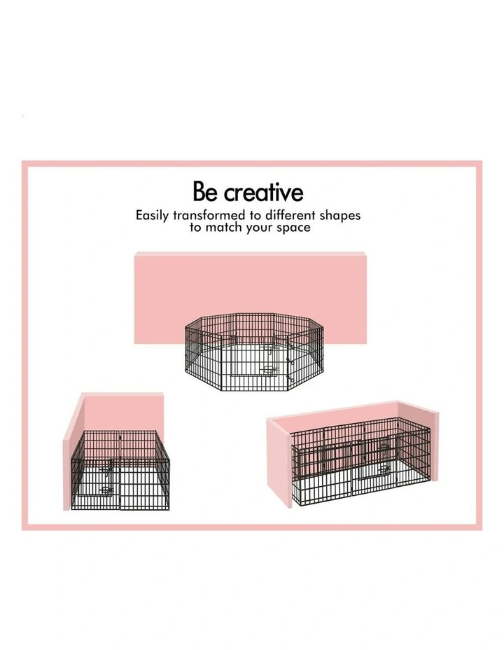 Large Pet Playpen 24 Inch in Black image 3