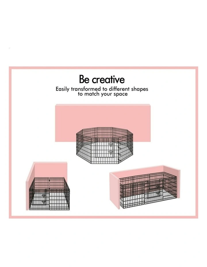 Large Pet Playpen 36 Inch in Black image 3