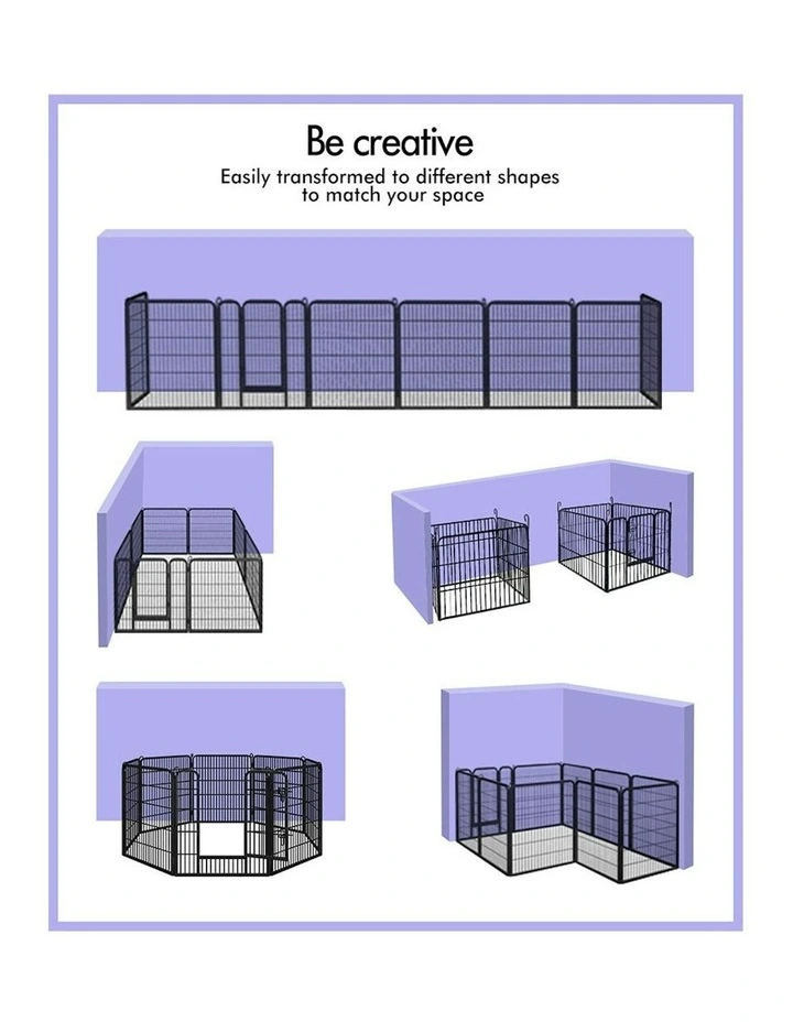 Large Pet Playpen 40 Inch in Black image 3