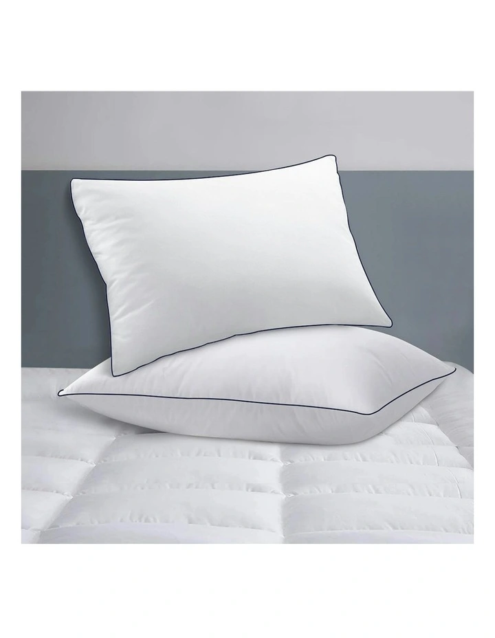 Microfibre Soft Pillow Pack Of 2 in White image 2