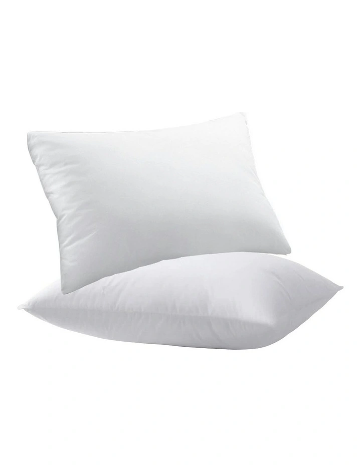 Standard Microfibre Soft Pillow Pack Of 2 in White image 1