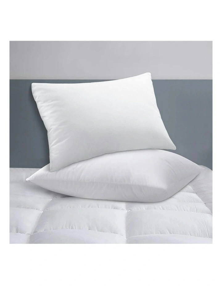 Standard Microfibre Soft Pillow Pack Of 2 in White image 2