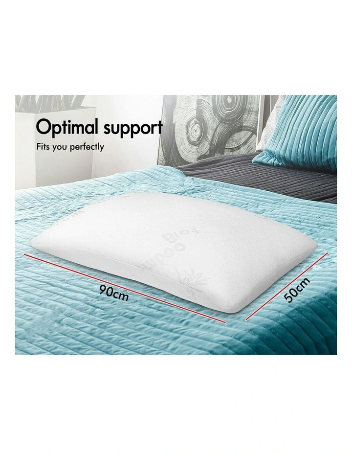 Memory Foam Pillow Pack Of 2 in White image 5