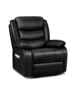 Lounge Sofa Padded Recliner Chair in Black