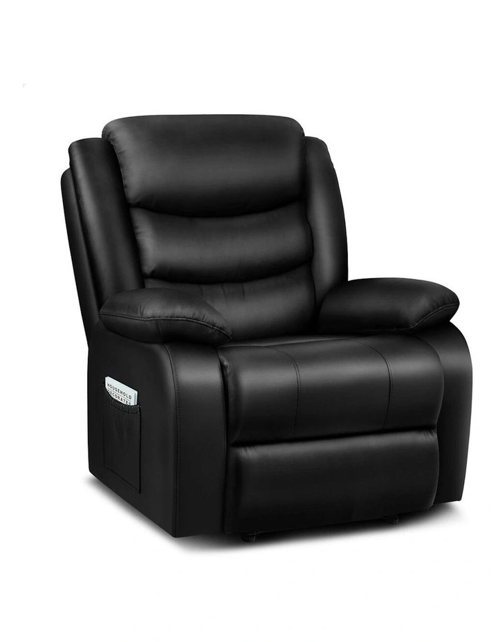 Lounge Sofa Padded Recliner Chair in Black image 1