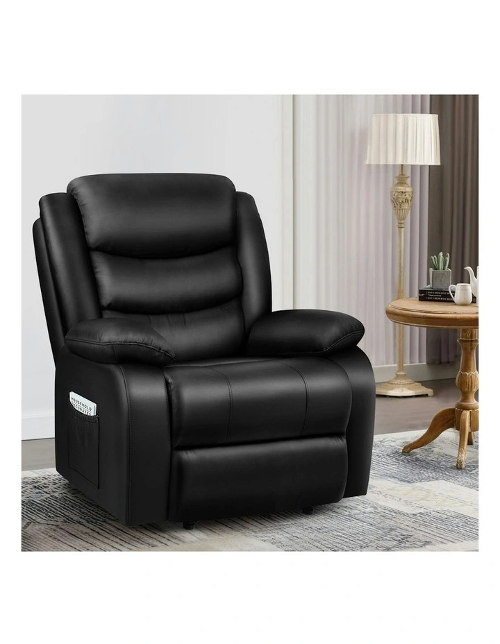 Lounge Sofa Padded Recliner Chair in Black image 2