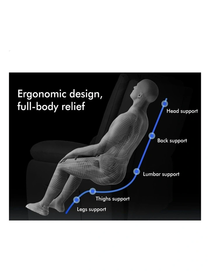 Lounge Sofa Padded Recliner Chair in Black image 4