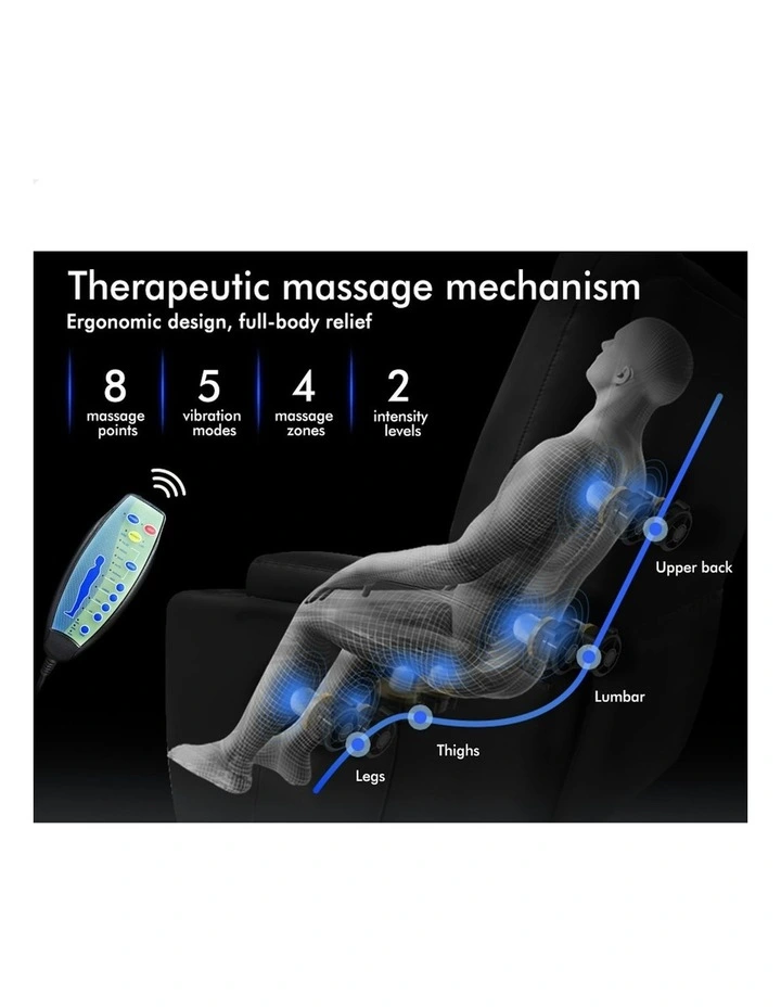 Electric Lift Heated Massage Recliner Chair in Black image 4