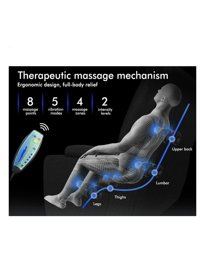 Power Lift Heated Massage Recliner Chair in Grey image 4