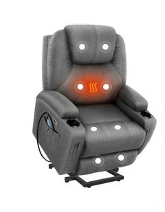 Massage Electric Lift Recliner Chair in Grey