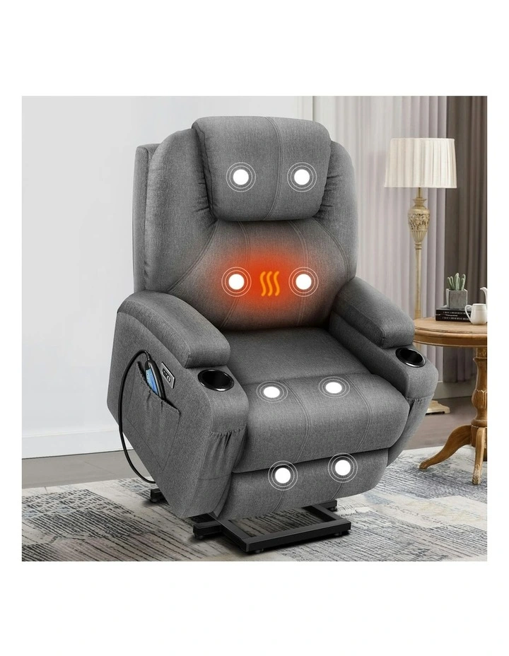 Massage Electric Lift Recliner Chair in Grey image 2