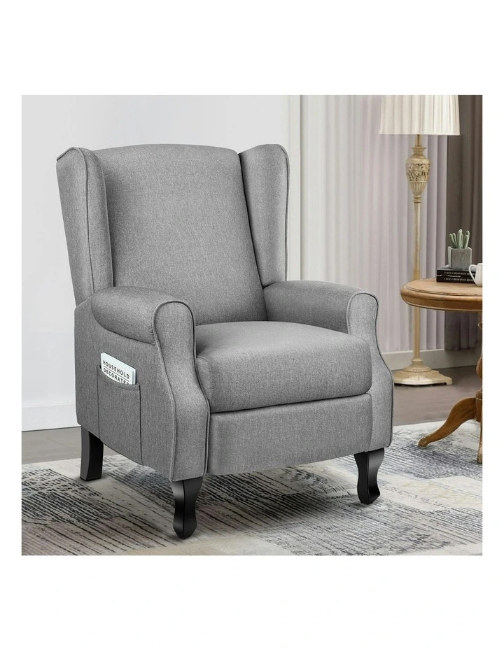 Armchair Accent Lounge Sofa Recliner Chair in Grey image 2